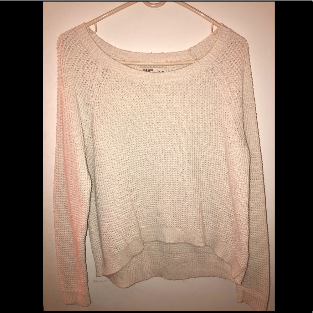 Cozy Waffle Knit Cream White Sweater